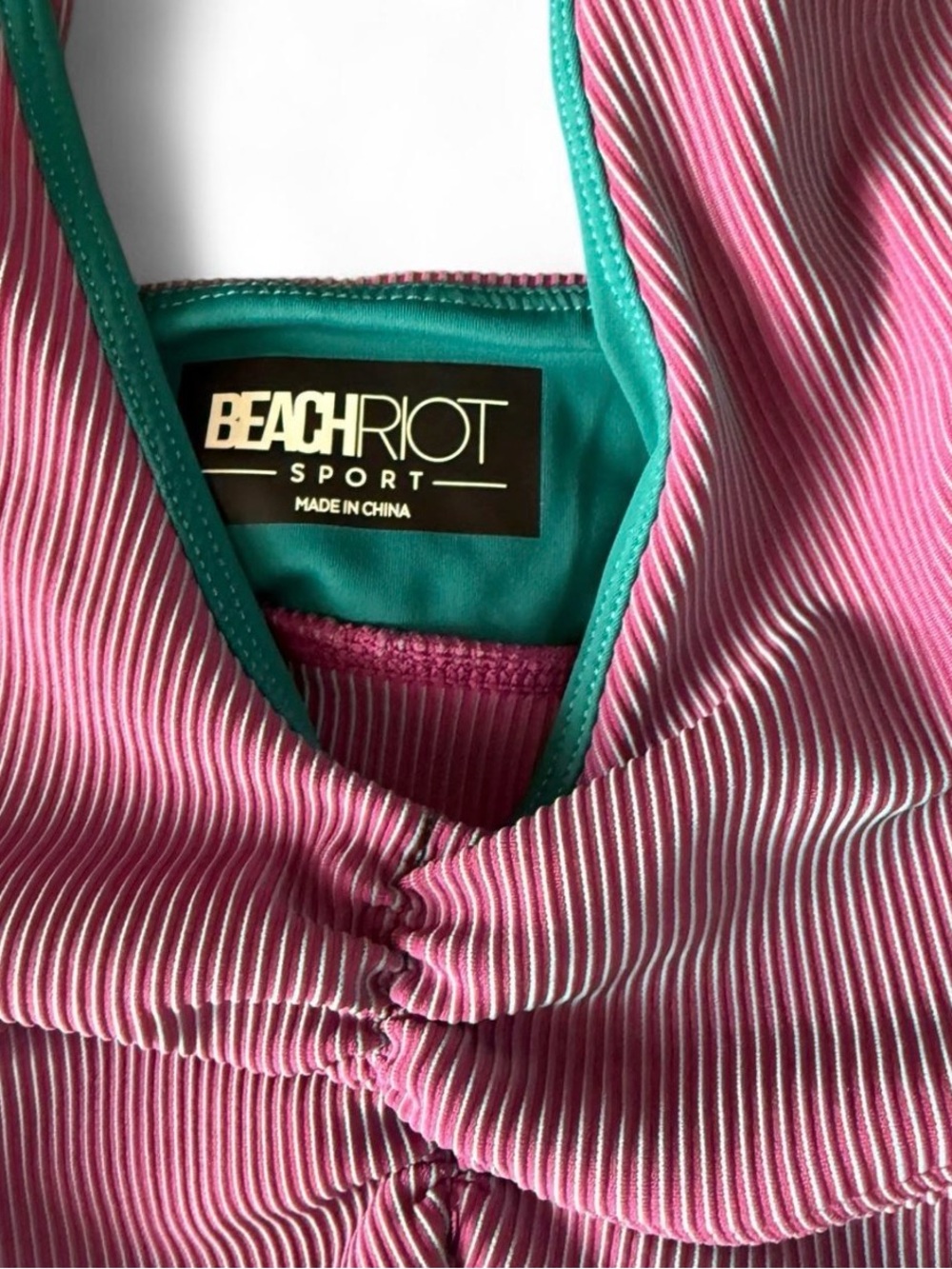 Beach Riot Pink Striped Ribbed Top - Picture 3 of 4